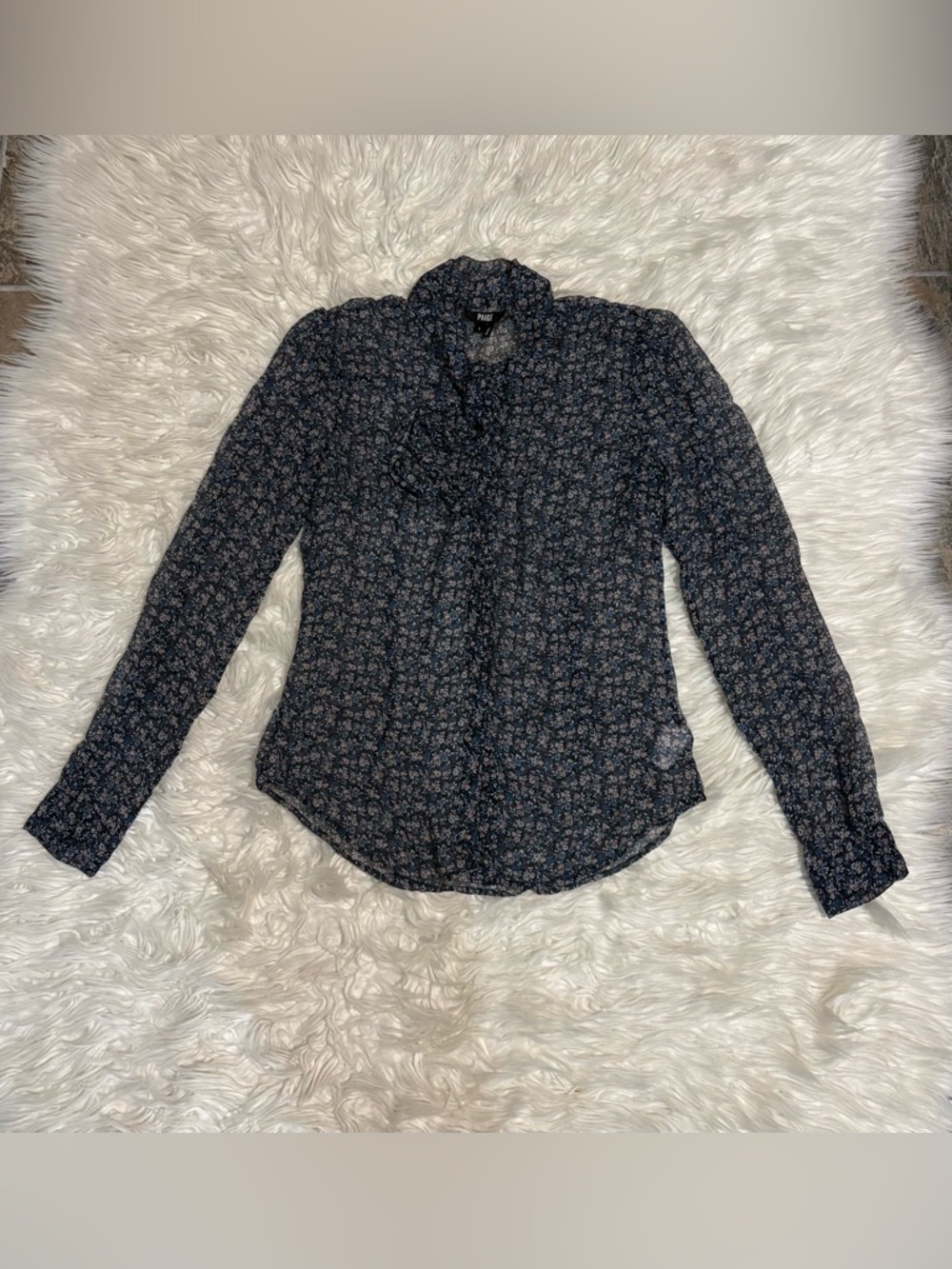 PAIGE Silk Floral Print Button-Down Blouse